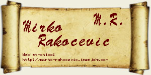 Mirko Rakočević vizit kartica
